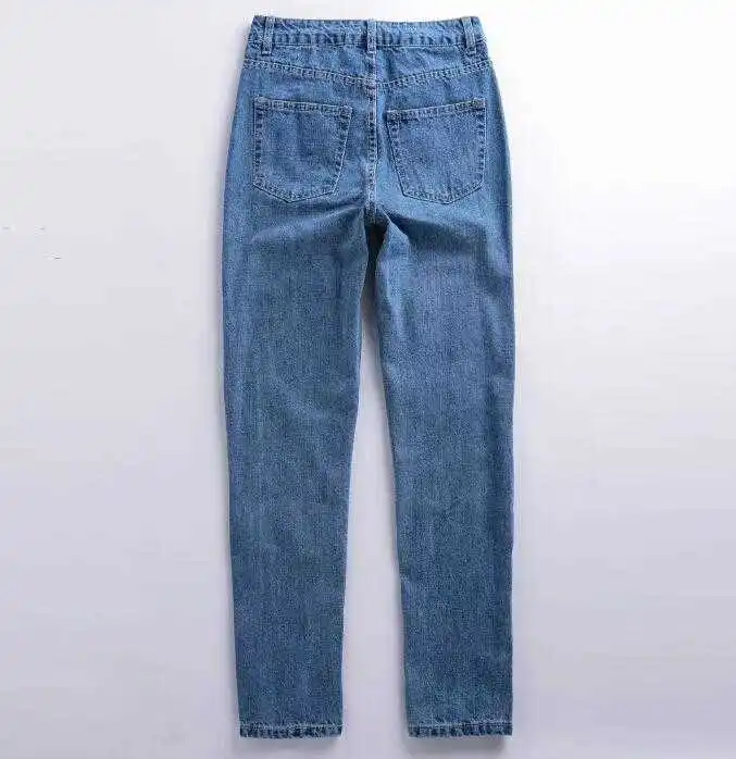 

2021 Summer Autumn Washed Boyfriend Jeans Female High Waist Pencil Pants Vintage Classic Denim Mom Jeans For Women Plus Size