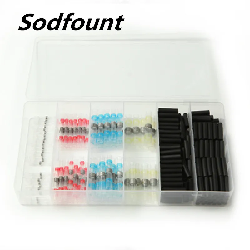 

250pcs/300pcs boxed waterproof solder ring, solder ring heat shrinkable tube, solder ring waterproof terminal