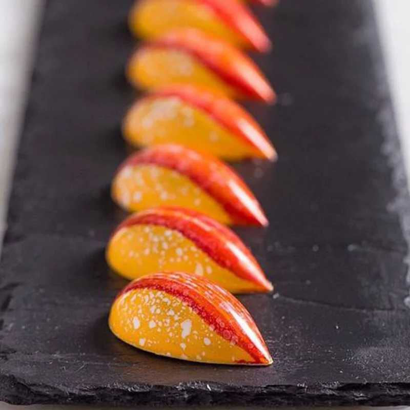 Лотос 3D шоколадная форма в форме оливы Пластиковая для шоколада конфеты формы