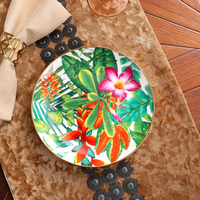 2021 New Arrival Tableware Set Jingdezhen High-End China Household Bowl and Dish Luxury Phnom Penh Gift Porcelain Hylaea Plates | Дом и сад