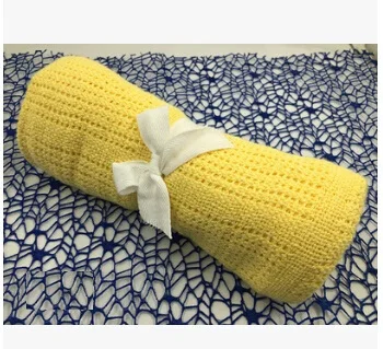 Light yellow Детское хлопковое супер мягкое одеяло для мальчиков, детское полотенце для коляски, детское полотенце для купания, одеяло для новорожденных - Цвет: Light yellow