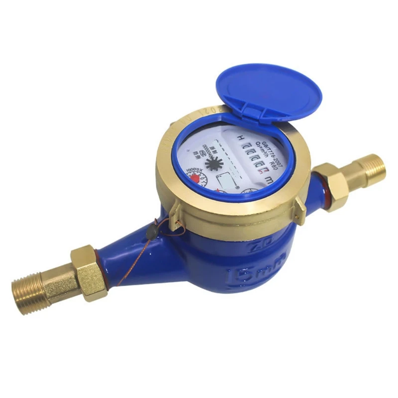DN15 Water Meter Heavy Duty Brass Flow Measure Tap Cold Water Meter Home Garden Wet Table Measuring Tools Water Measurement