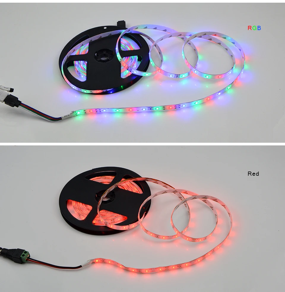 RGB Светодиодная лента RGB SMD 2835 гибкая лента светодиод лента RGB 5 м Диодная лента DC 12 В водонепроницаемый декор 60 Светодиодный s/M