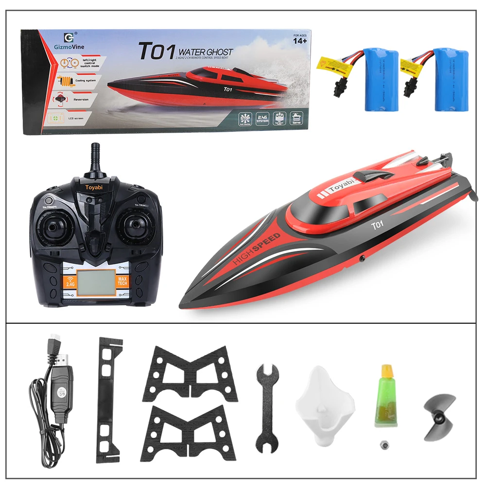 RC лодка H101 2 4 ГГц Высокая скорость 30 км/ч 180 градусов флип с сервоприводом