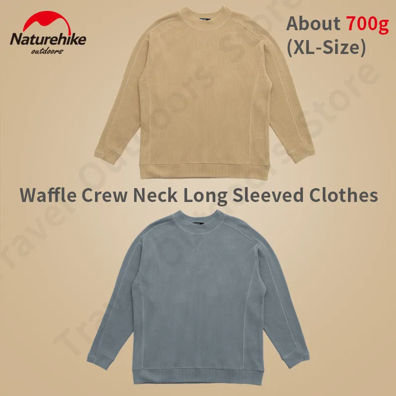 

Naturehike Man/Women Long Sleeve Waffle Crew Neck Solid Color Jacket Comfortable Fabric Autumn Winter Outdoor Clothes M/L/XL