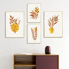 Художественный плакат в стиле бохо для рисования линий, настенная живопись ботанической формы, современные принты для украшения гостиной