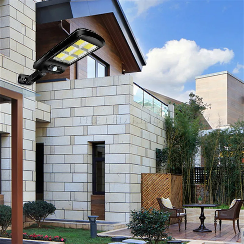 

COB LED Solar Powered Wall Light Outdoor Waterproof PIR Motion Sensor Lighting Fence Street Garden Decoration Lamp