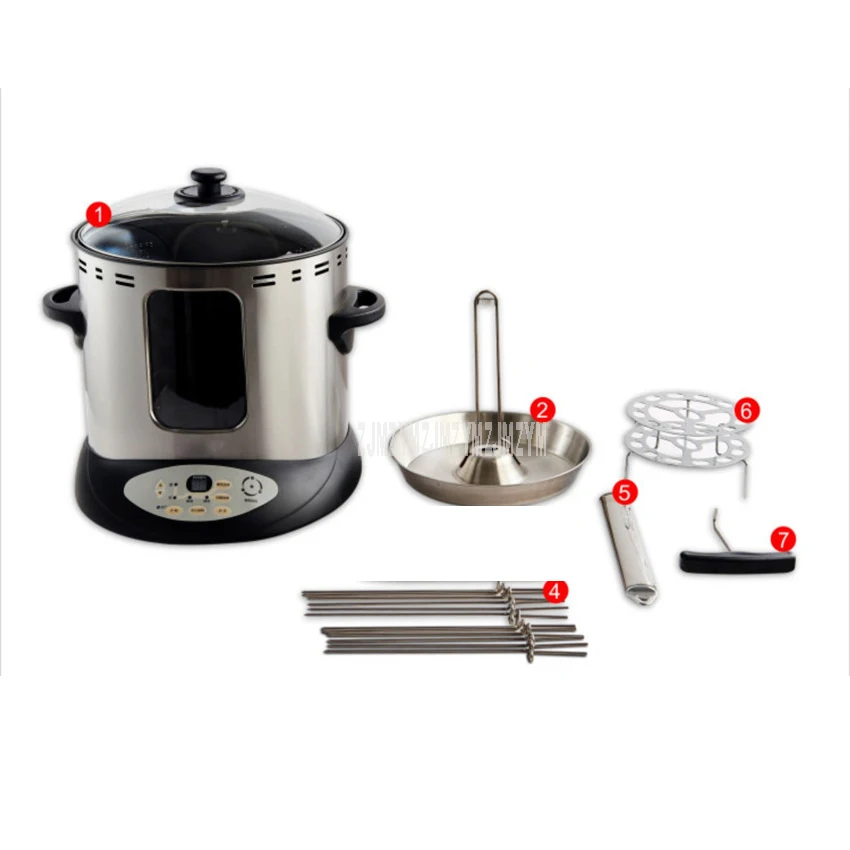 15L Electric Chicken Duck Roast Oven Household Smoke-free Full Automatic Heating Meat Roasting Barbecue Machine | Бытовая техника