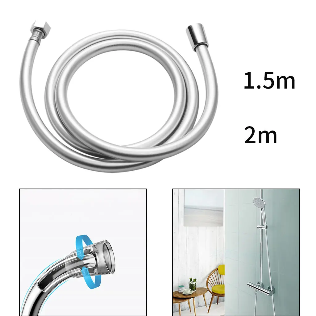 

High Pressure Shower Hose Universal Fitting G1/2'' Anti Winding Shower Head Removable Pipe Bathroom Accessories Rustproof