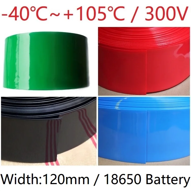 

Width 120mm PVC Heat Shrink Tube Dia 76mm Lithium Battery Insulated Film Wrap Protection Case Pack Wire Cable Sleeve Colorful