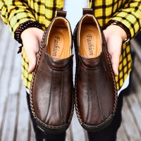 2021 new fashion casual mens leather shoes low top shoes peas shoes