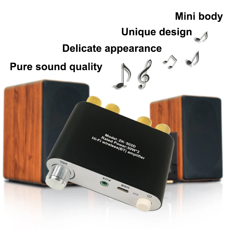 

2*50W Bluetooth 5.0 Mini Amplifier TPA3116 Digital Power Audio TPA3116D2 Stereo Wireless Amplificador Home Theater Mini AMP