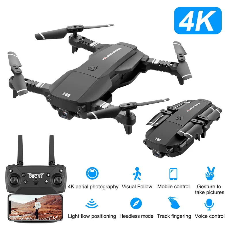 Камера 4K RC Дрон Квадрокоптер WiFi Радиоуправляемый вертолет FPV Безголовый режим