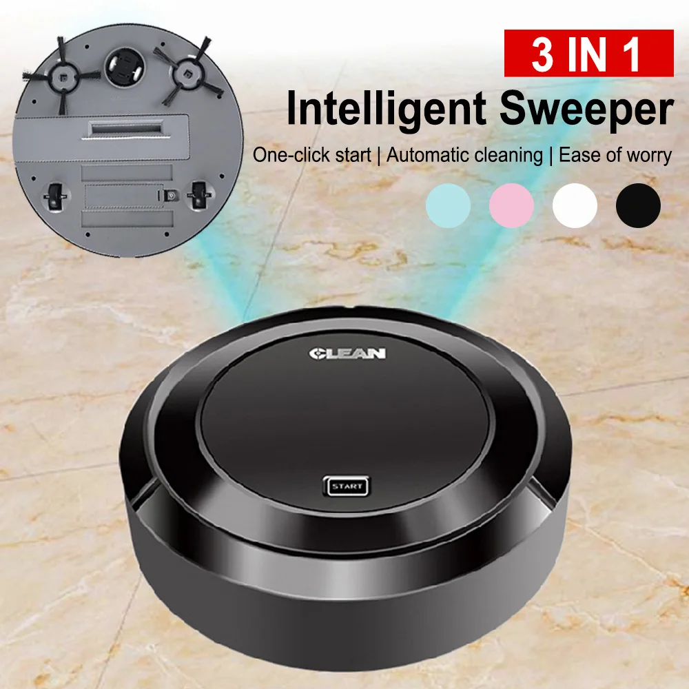 1200mAh 3-in-1 Smart Floor Cleaner Auto Rechargeable Sweeping Robot Dry Wet Vacuum Strong Suction | Безопасность и защита