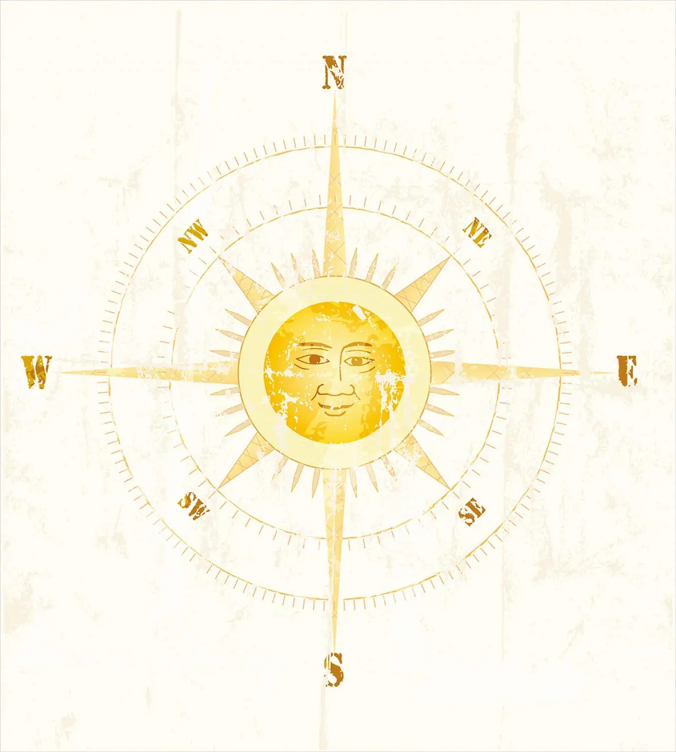 Комплект пододеяльников с компасом винтажная лодка Windrose лицом солнца на Ближнем