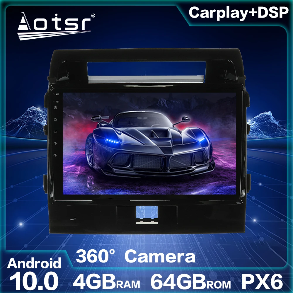 

For Toyota Land Cruiser 200 Car DVD Player GPS Navigation Android 10.0 4G 64GB Auto Audio Stereo Head Unit Multimedia Player IPS