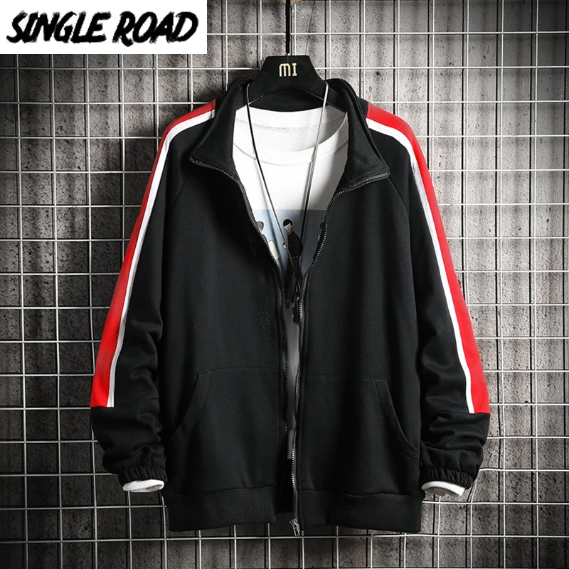 Мужская толстовка с одной дорожкой мужская боковой молнией 2020 пальто в стиле хип