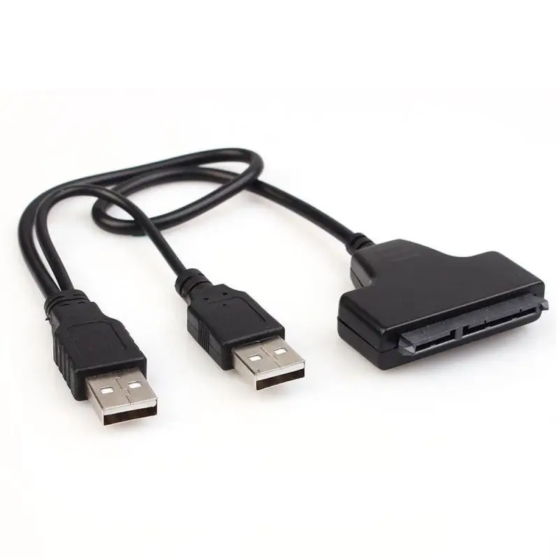Новый черный медный кабель 50 см USB к SATA SATA7 15 Pin SATA2.0 адаптера для жесткого диска