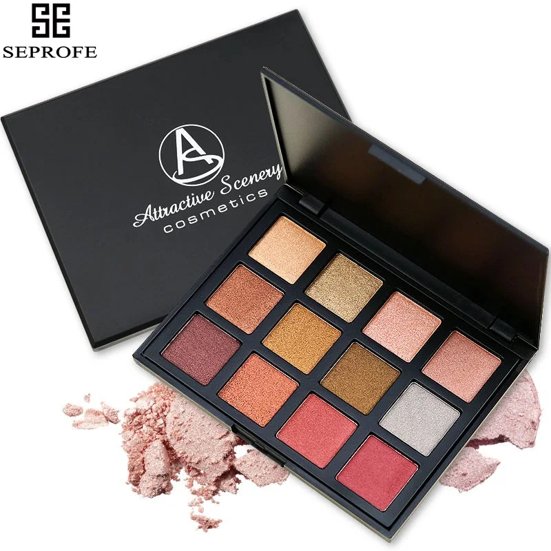 Палитра теней для век 12 цветов привлекательные фирменные тени матовые