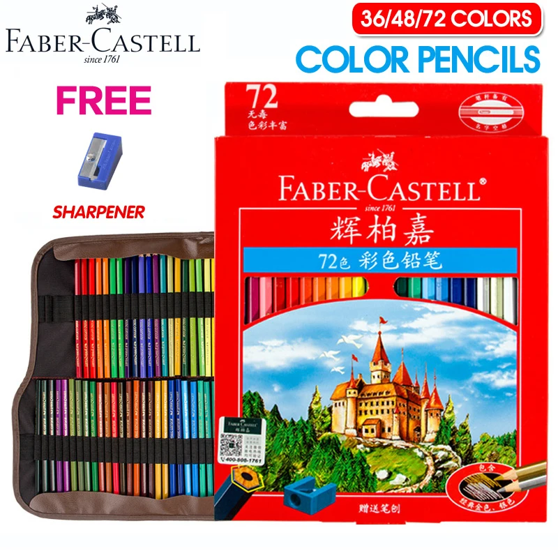 

Карандаш для рисования Faber-Castell 36/48/72 цветов, принадлежности для школы и офиса, принадлежности для рисования