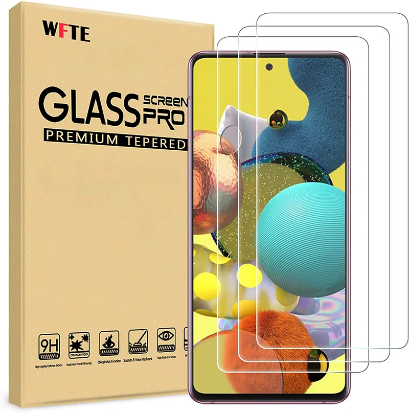 Закаленное стекло с полным покрытием для Samsung Galaxy A50 A70 A51 A71 A30 A20 A10 Защита экрана A52