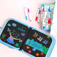 portable soft chalk drawing board baby diy drawing book coloring book with water chalk kids painting blackboard graffiti toys