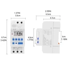 Номинальный ток 16 А, 4-контактное электронное реле времени на Din-рейке, Пассивный выход, цифровой переключатель, таймер 120 В220 В24 В12 В5 В