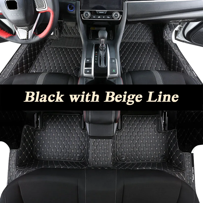

3pcsCar Styling PU Leather Floor Mat For Honda 10th Civic 2016-2021 LHD Auto Foot Pad Automobile Carpet Cover Internal Accessory