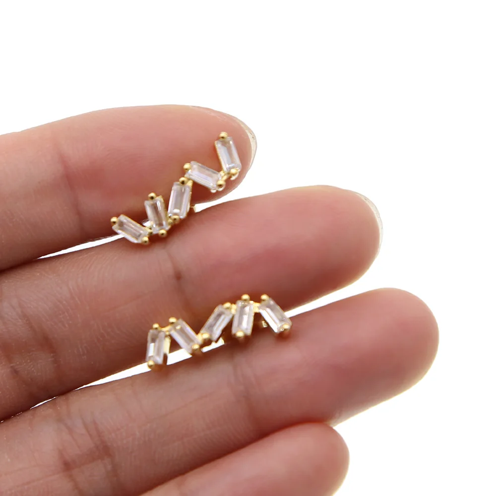 Новые модные минималистичные Изящные Ювелирные изделия золотого цвета с микро