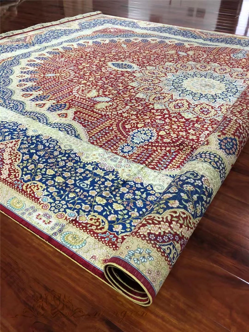 Goedkoop 9 'X 13' Handgeknoopte Perzische Zijden Tapijten Hand Weave Zijde Oosterse Gebied Tapijt