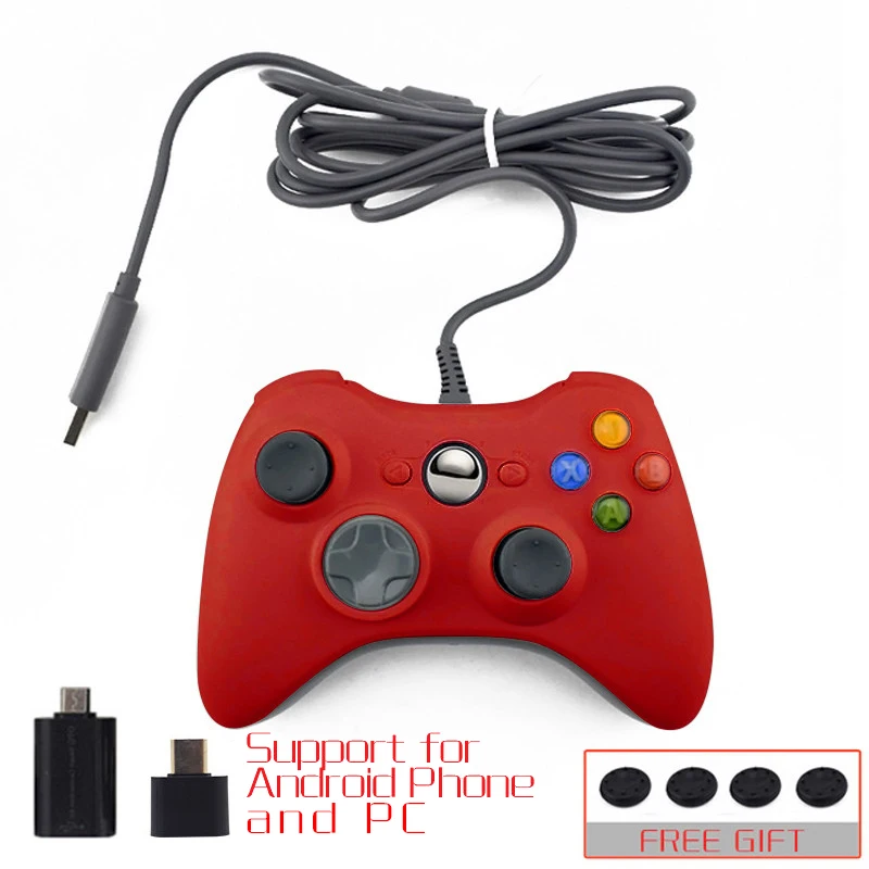 red-support phone Данных лягушка USB проводной геймпад для Xbox 360/тонкий контроллер для Windows 7/8/10 microsoft ПК контроллер Поддержка для паровой игра - Цвет: red-support phone