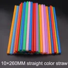 100 шт. одноразовые соломинки 10X260 мм 8 цветов одноразовые пластиковые прямые соломинки разных цветов 100 шт. соломинки для питья аксессуары для бара