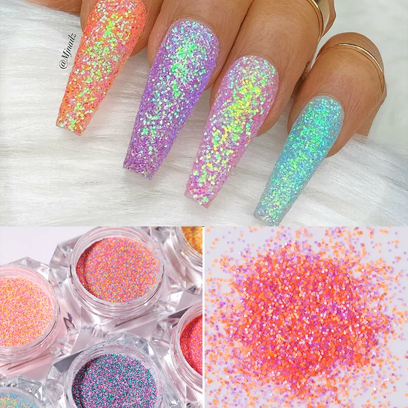 

Shining Nail Glitter Candy Powder Sugar Coating Effect Powder Nail Art Chrome Pigment Dust For Manicures Nail Art Decoration