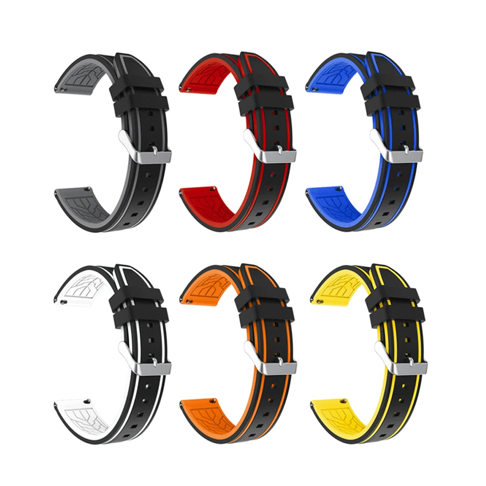 

22mm Sport watch strap For Samsung Galaxy 46mm/S3 Frontier/Classic Silicone for huawei watch gt2 46mm/gt2 pro band Accessories