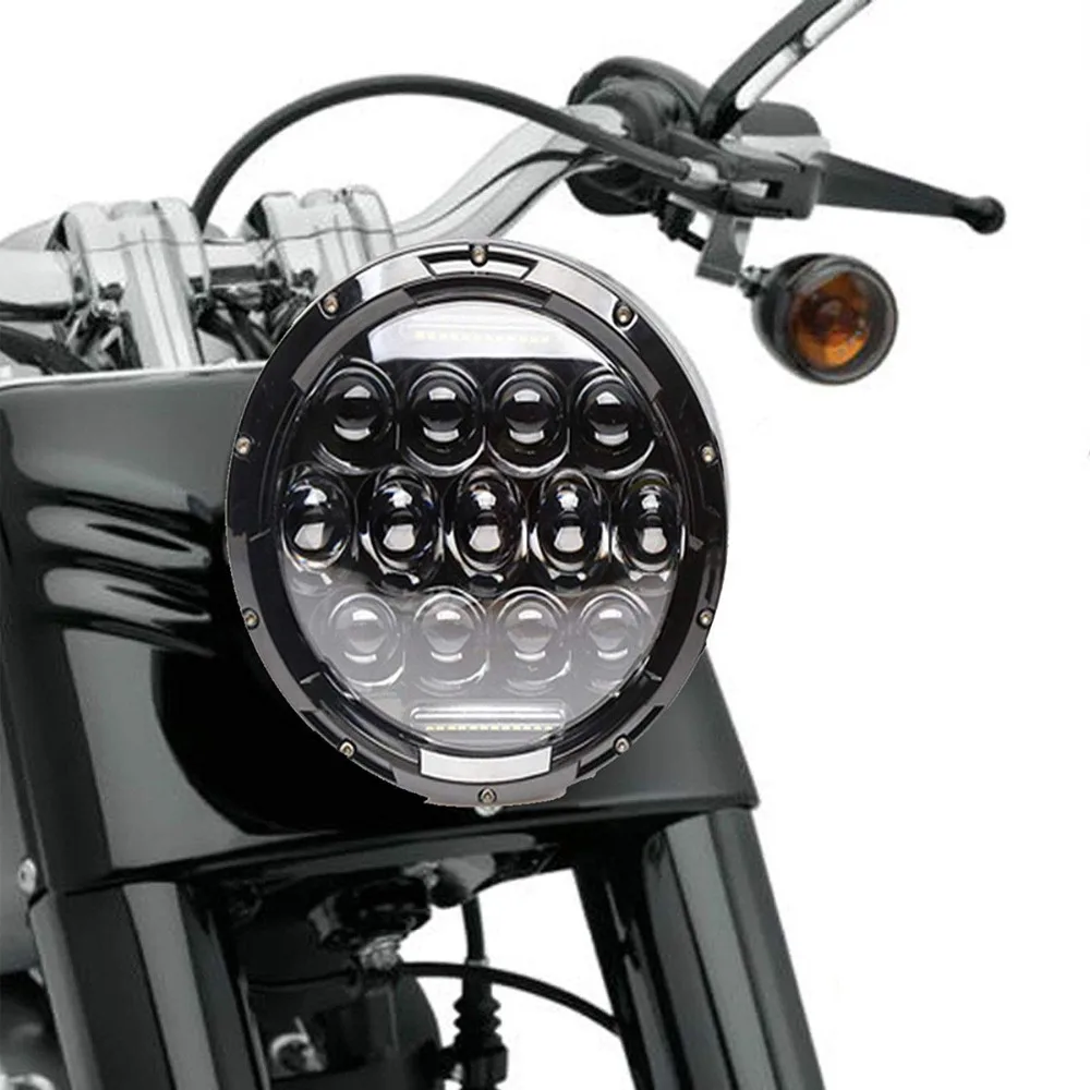 

1PC 7 INCH LED HEADLIGHT HI LO BEAM HALO RING DRL AMBER TURN SIGNAL LAMP FOR JEEP WRANGLER JK TJ MOTORCYCLE PROJECTOR HEADLAMP