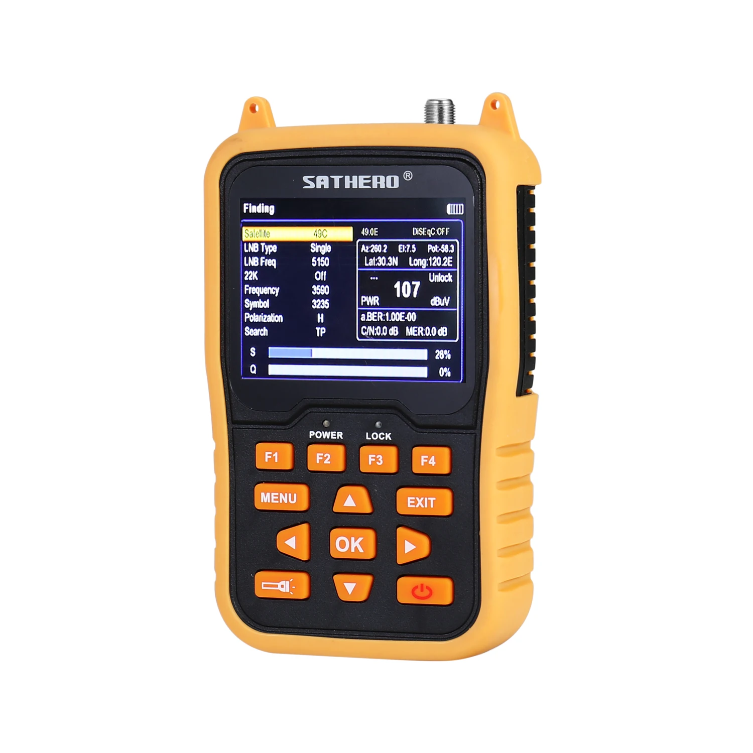 SATHERO SH-400HD 3,5 дюймовый ЖК-экран Портативный DVB-S2 цифровой спутниковый искатель сигнала Поддержка 8PSK 16APSK цифровой измеритель