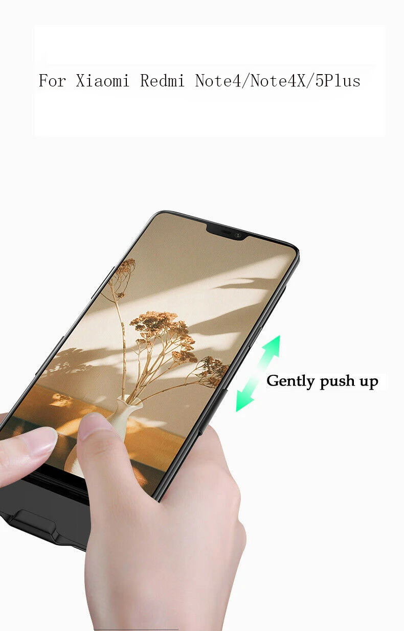 Высококачественный Новый 6500mAh внешний блок питания задняя батарея для Xiaomi Redmi 5