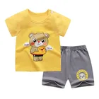 2020 летний модный комплект детской одежды для маленьких мальчиков и девочек, футболка + шорты с круглым вырезом, хлопковые комплекты детской одежды