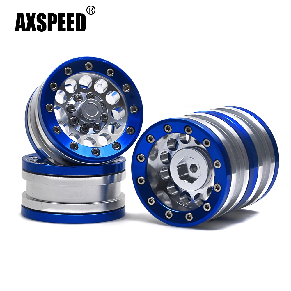 AXSPEED-bujes de llantas de rueda Beadlock de Metal, 30mm de espesor, 1,9 pulgadas, para Axial SCX10 D90 CC01 1/10 RC Crawler, piezas de coche