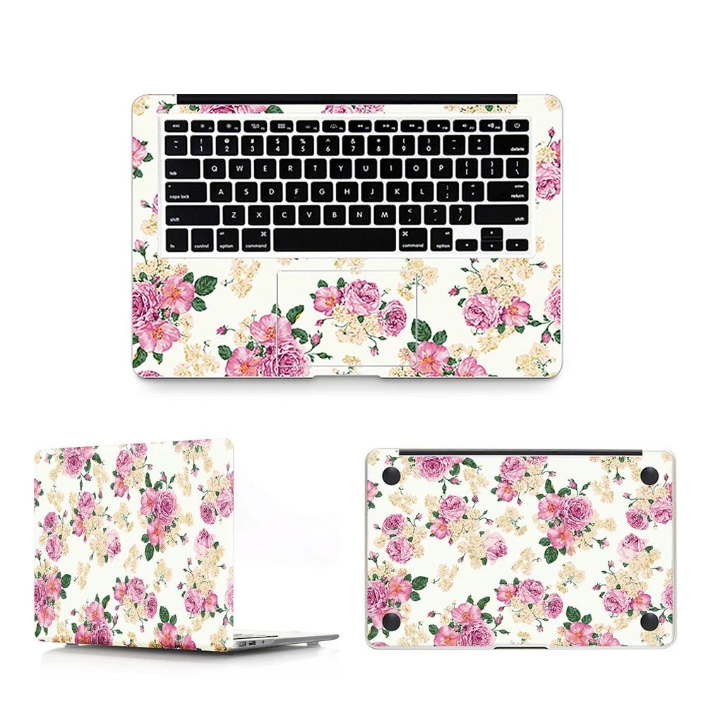 HRH 3 в 1 цветок Виниловая наклейка для ноутбука Macbook Air Pro Retina 11 12 13 15 дюймов Кожа