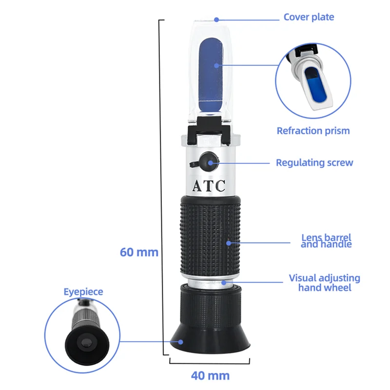 Refractometer Pet Urine For 1.000-1.060 Specific Gravity Handheld Veterinary Serum Plasma Protein Hemoglobin Tester 40% Off | Инструменты