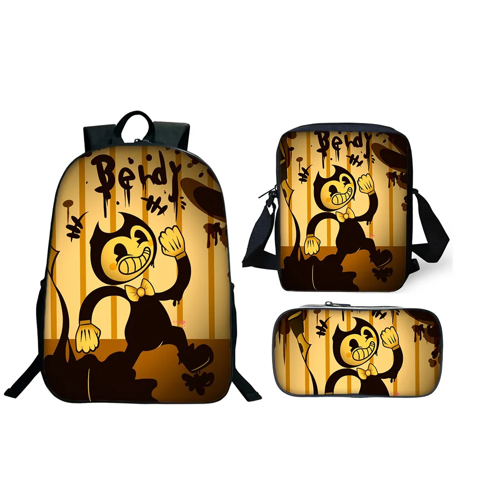 Школьный рюкзак Bendy Chapter Fausting Devilish Tricks 3 шт./компл. сумка мессенджер Ланч бокс для