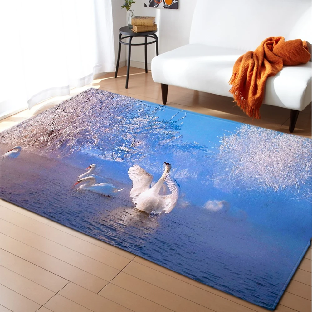 Скандинавский 3D коврик восход и закат коврики для обеденного стола детский