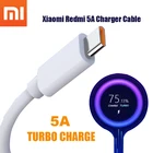 Оригинальный зарядный кабель Xiaomi 5A Turbo, быстрая зарядка, Тип C, USB линия для Mi 11 10 9 Pro 9Se CC9 Pro Note 10 Lite Redmi K40 Pro