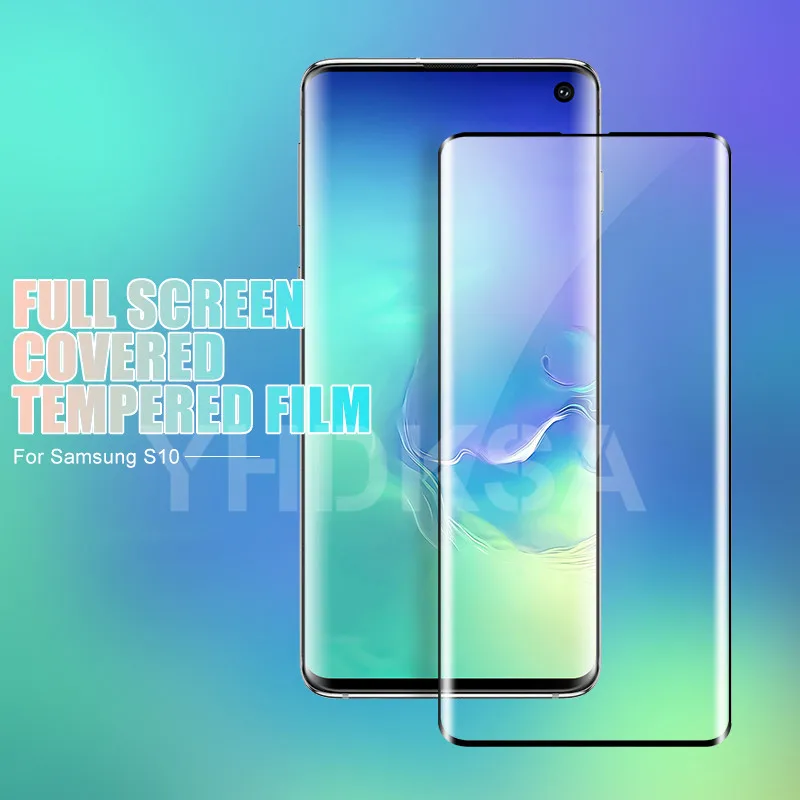 100D полностью изогнутое закаленное стекло для samsung Galaxy S10 S9 S8 Plus S7 Edge A6 A8 Защитная пленка для экрана защитное стекло