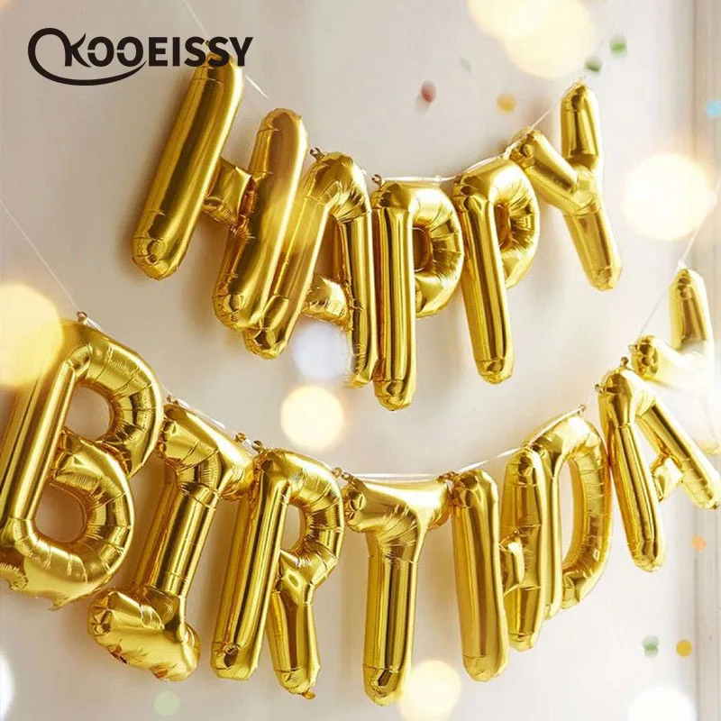 Воздушные шары в виде букв Happy Birthday 1 шт.|Воздушные и аксессуары| |