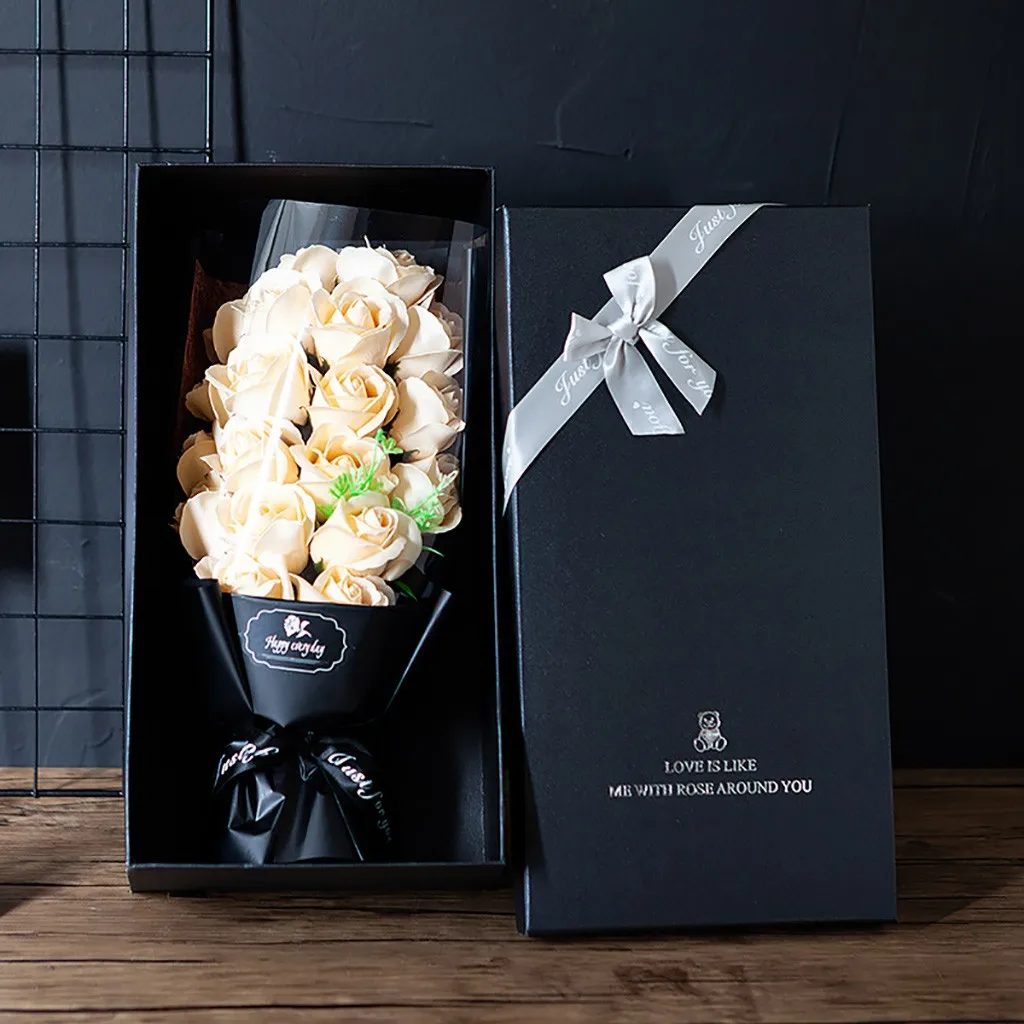 

Mother's Day DIY Soap Flower Gift Rose Box Wedding Room Holiday Gift Romantic Fresh flowers love Gifts Dropshipping 2031