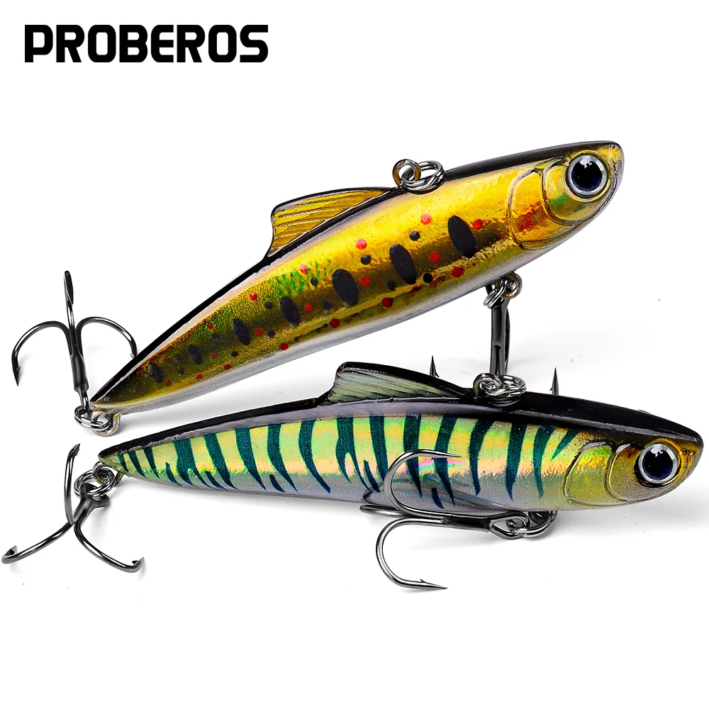 

PROBEROS 1 шт. вибрирующие воблеры 8,5 см-22,5 г, тонущие рыболовные приманки, Пластиковые Твердые Искусственные воблеры VIB, приманки для ловли окуня...