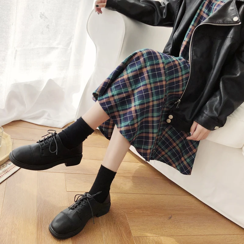 Женские винтажные Туфли-оксфорды из ПУ кожи на плоской подошве | Обувь