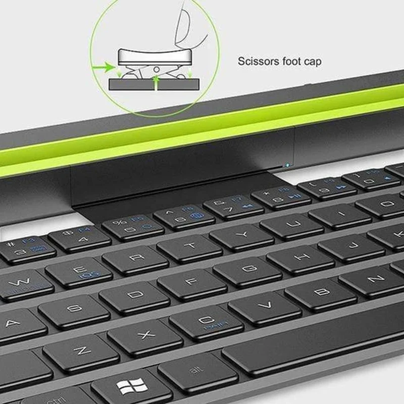 

Foldable Wireless Rollable Bluetooth Keyboard with Holder Universal for PC Tablet Smart Phones FKU66